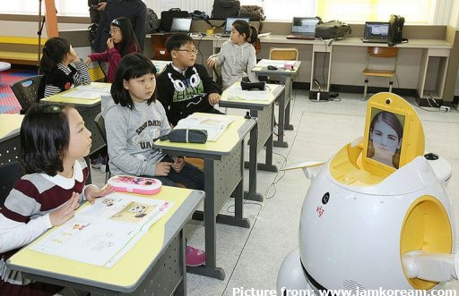 Robots teaching English Language